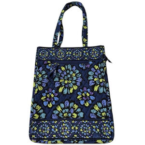 NWOT VERA BRADLEY RETIRED Indigo Pop Floral Laptop Travel Tote Shoulder Hand Bag